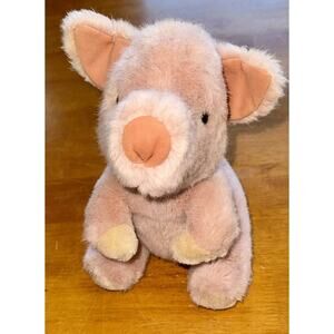 Mary Meyer 9” Pig Piglet Plush Pink Stuffed Farm Animal Suede Ears and Nose
